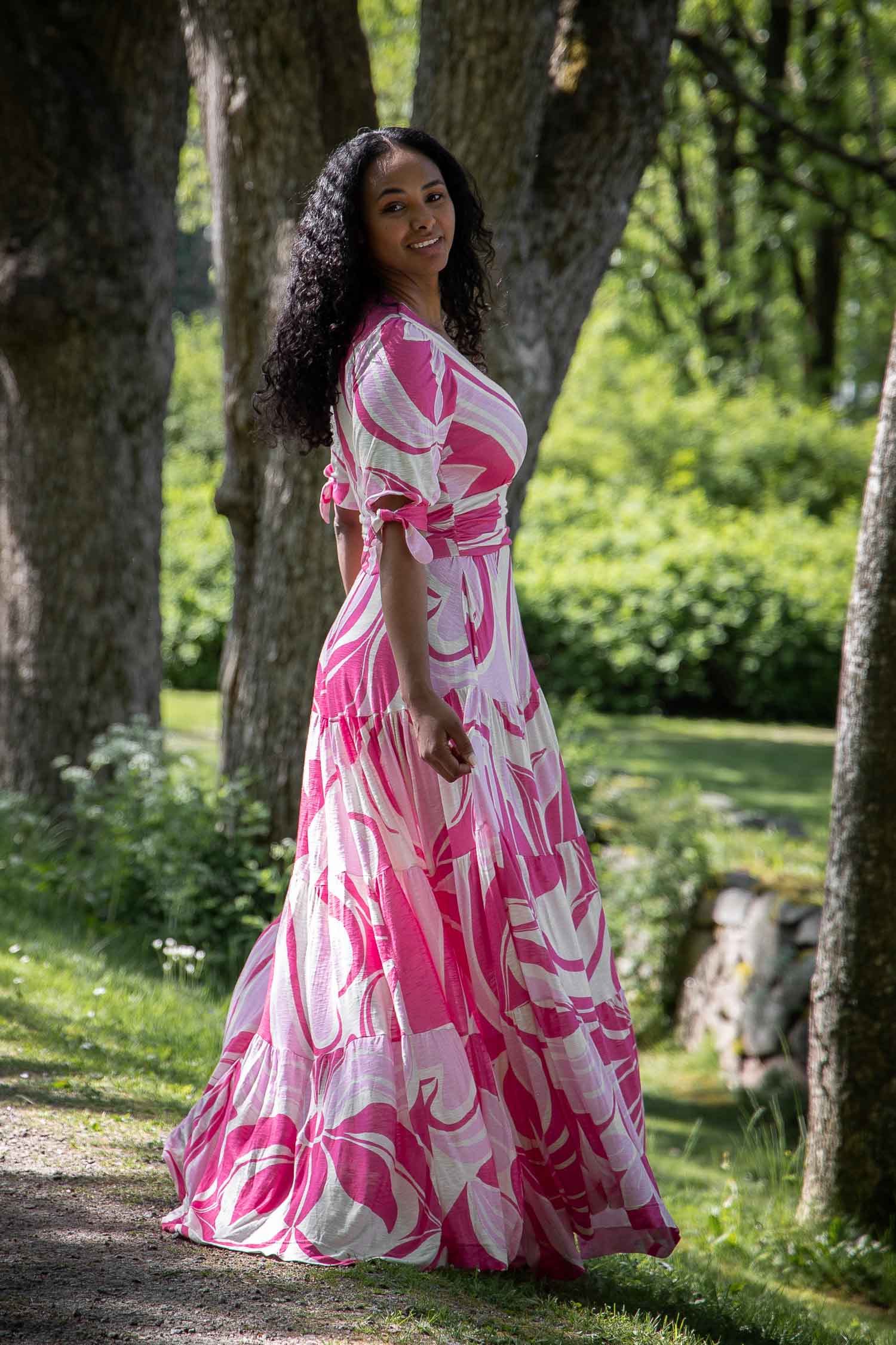 Flowy maxi jersey dress - Pink Pure Female Flowy maxi jersey dress - Pink Pure Female