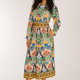 Wow midi jersey dress - Navy folklore