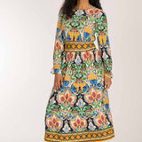 Wow midi jersey dress - Navy folklore