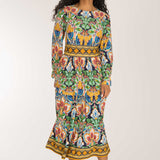 Wow midi jersey dress - Navy folklore