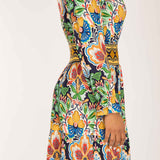 Wow short jersey dress - Navy folklore