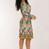Wow short jersey dress - Navy folklore