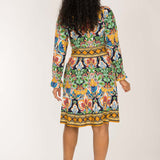Wow short jersey dress - Navy folklore