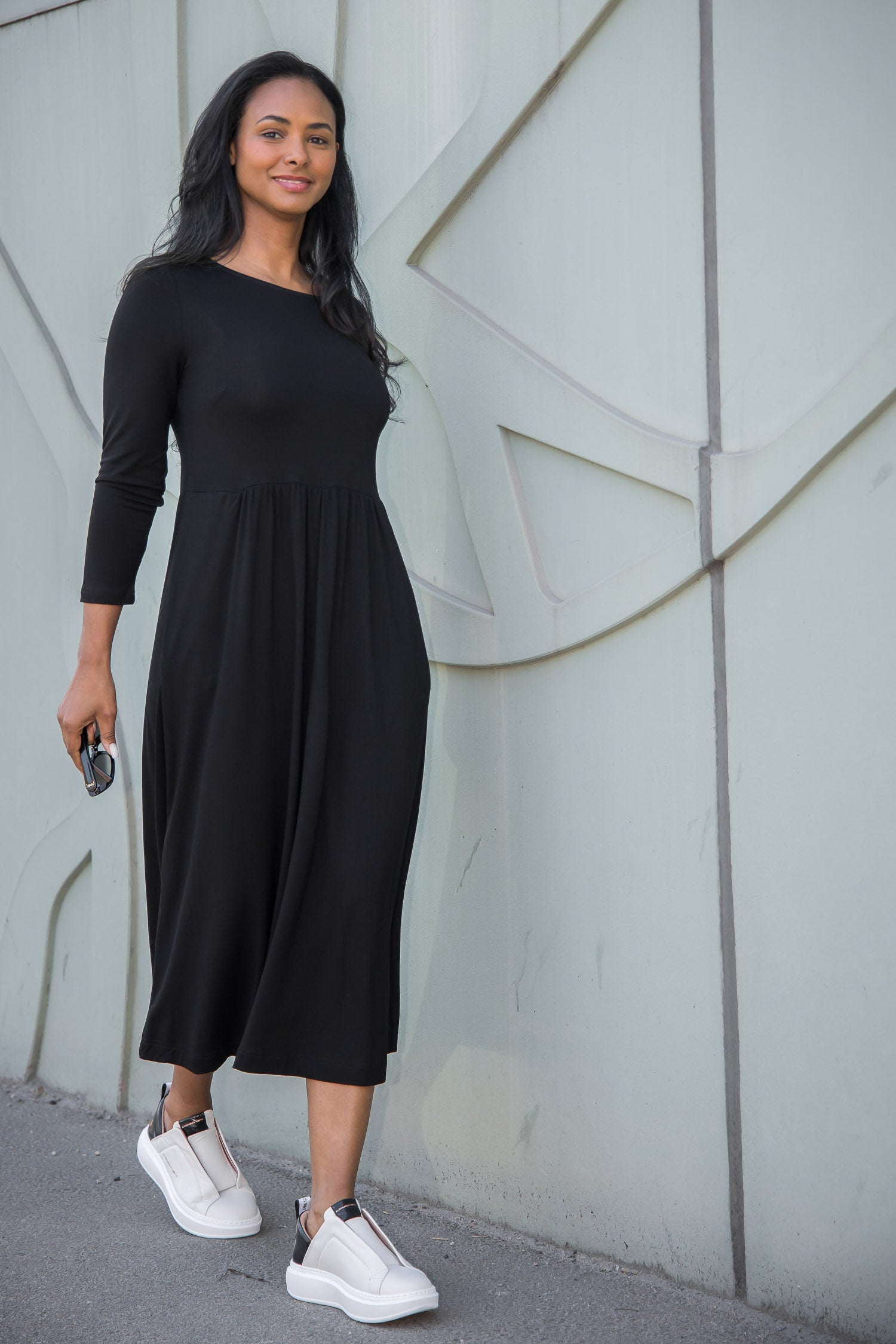 Ideal midi jersey dress - Black Pure Female Ideal midi jersey dress - Black Pure Female