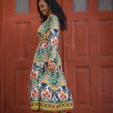 Wow midi jersey dress - Navy folklore