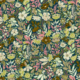 Bestie midi wrap jersey dress - Green flowers