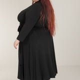 Bestie wrap midi jersey dress - Black