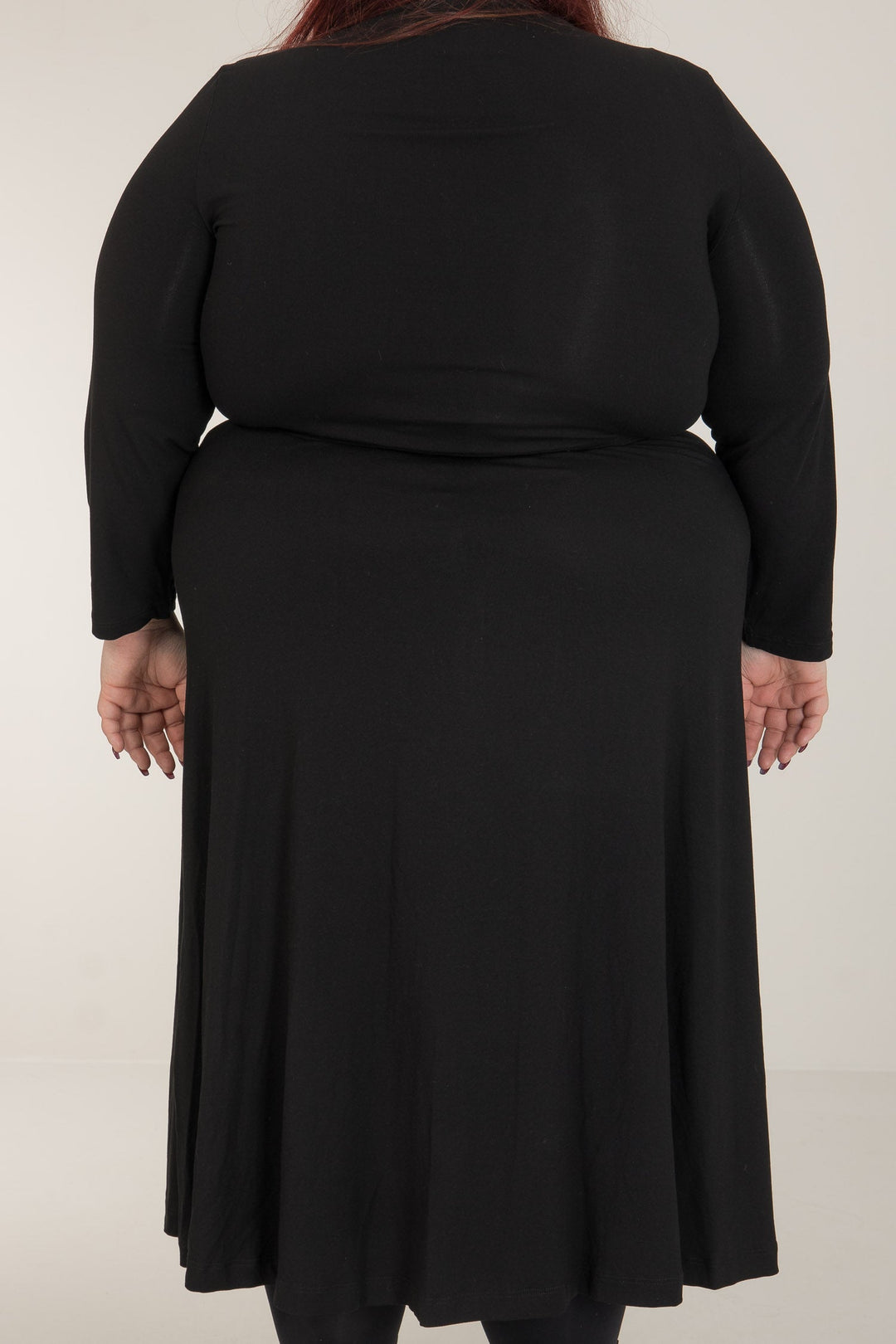 Bestie wrap midi jersey dress - Black