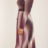 Bestie printed midi wrap jersey dress - Shades of red - Vadlång omlottklänning i trikå