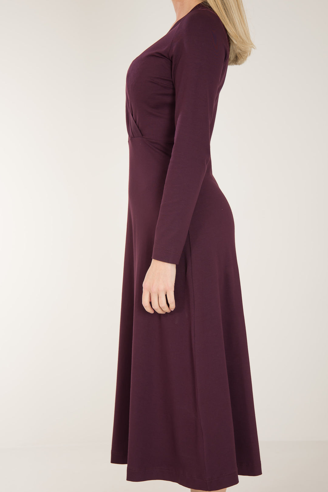 My most comfy midi jersey dress - Bordeaux - Vinröd, vadlång klänning i trikå