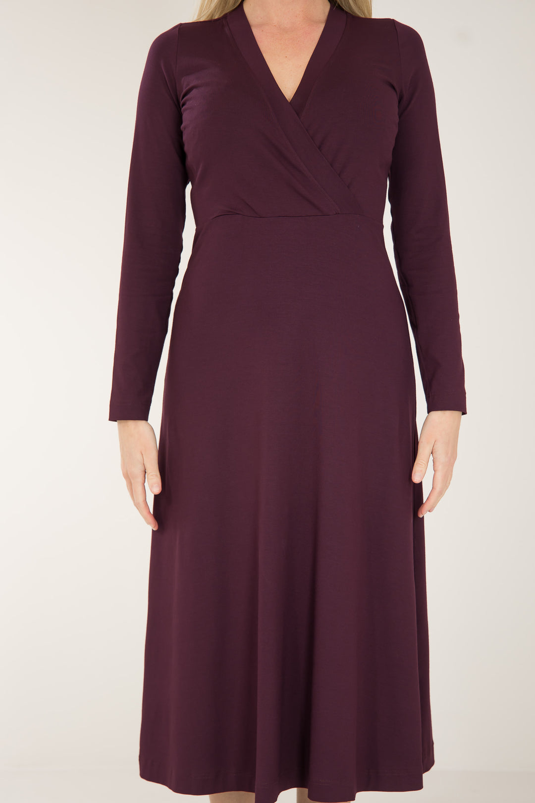 My most comfy midi jersey dress - Bordeaux - Vinröd, vadlång klänning i trikå