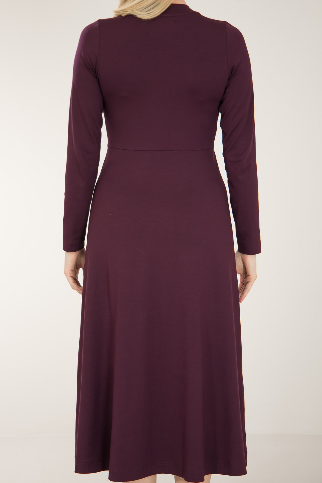 My most comfy midi jersey dress - Bordeaux - Vinröd, vadlång klänning i trikå