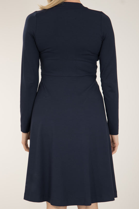 My most comfy short jersey dress - Navy - Mariniblå, knälång klänning i trikå