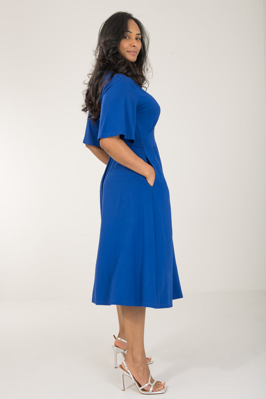 Nina jersey dress - Cobolt Blue