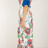 Nina bell sleeve long jersey dress - Blue