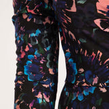 Closed wrap midi jersey dress - Blue-Pink