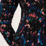 Ideal printed midi jersey dress - Blue-Pink