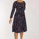 Ideal short jersey dress - Blue-Pink