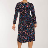 Ideal short jersey dress - Blue-Pink