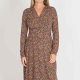 Essential midi jersey dress - Navy flowers