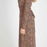 Essential midi jersey dress - Navy flowers