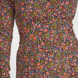 Essential midi jersey dress - Navy flowers