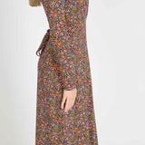 Essential midi jersey dress - Navy flowers