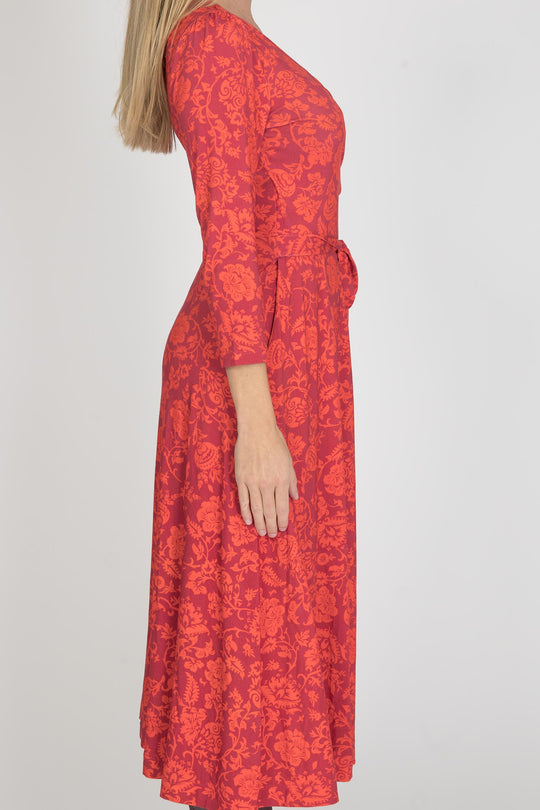 Ready to go midi jersey dress - Red