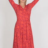 Ready to go midi jersey dress - Red