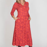 Ready to go midi jersey dress - Red