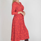 Ready to go midi jersey dress - Red
