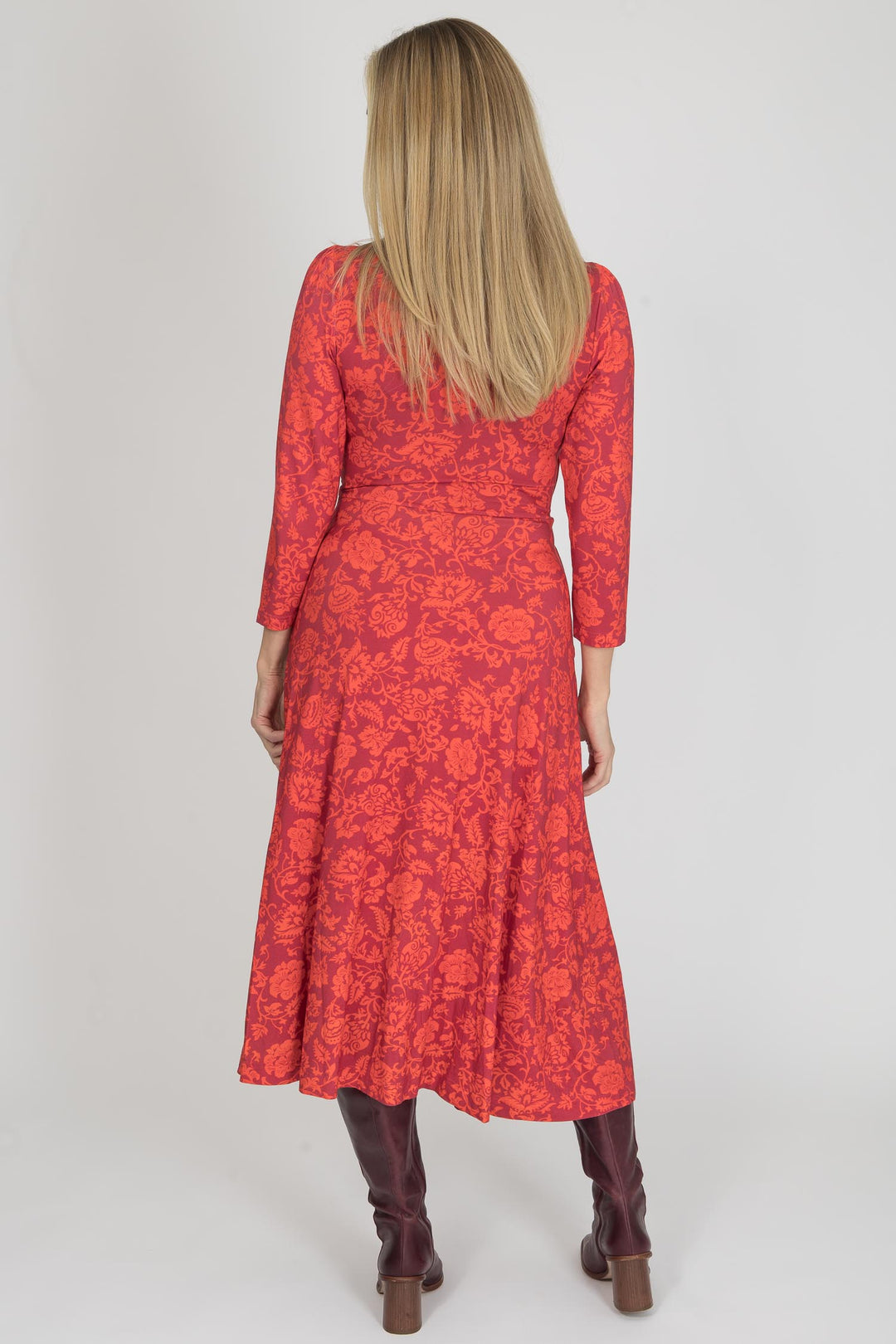 Ready to go midi jersey dress - Red
