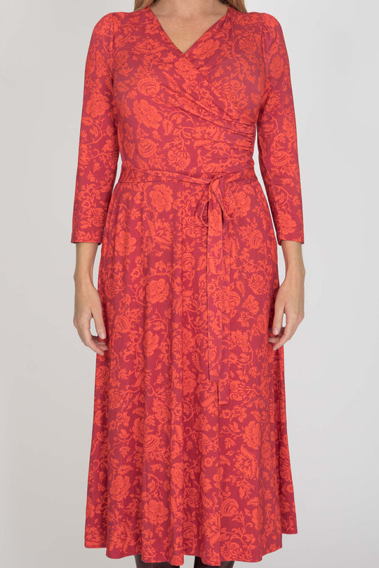 Ready to go midi jersey dress - Red