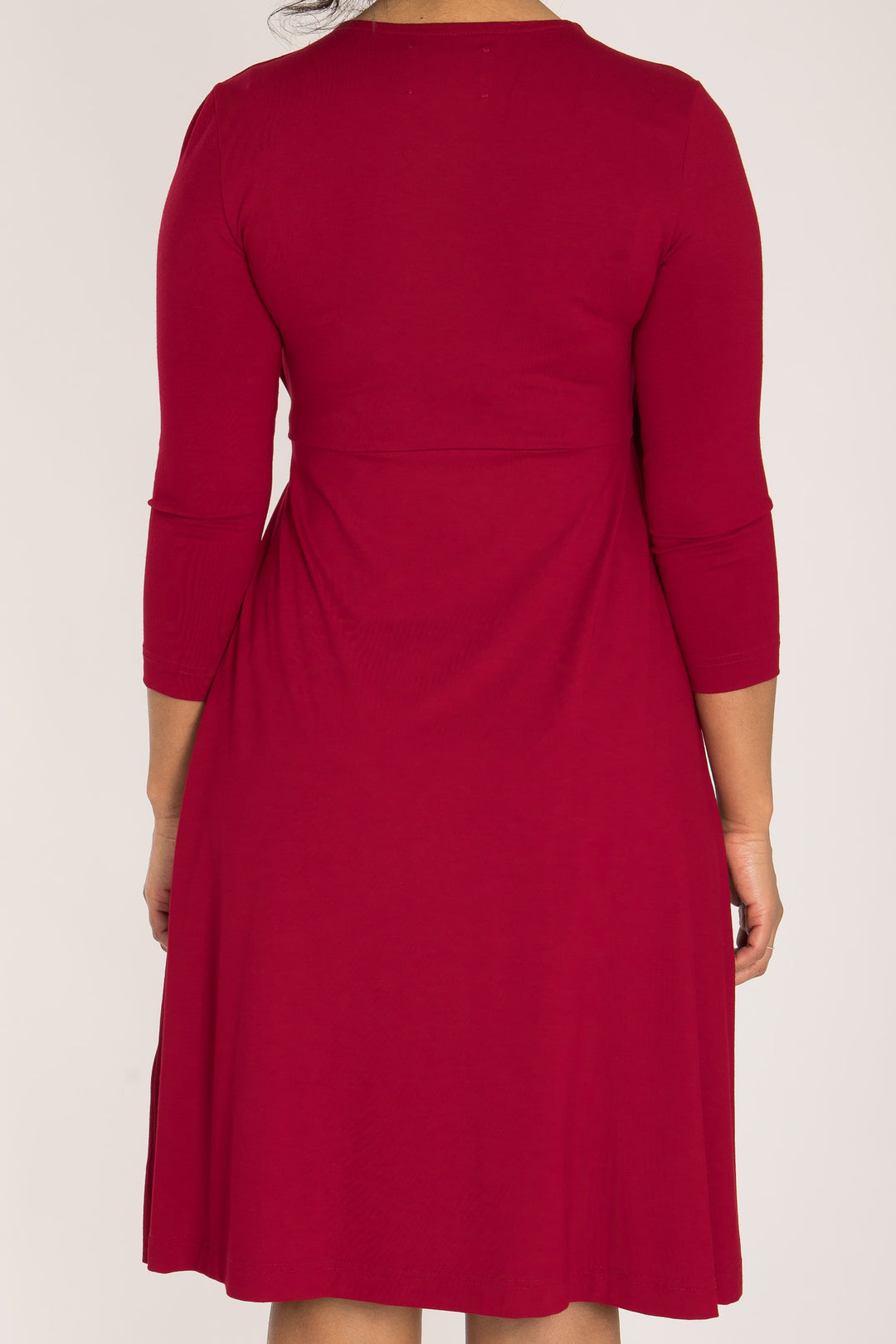 Loose fit short wrap jersey dress - Red
