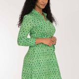 Forever mine placket short jersey dress - Green