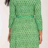 Forever mine placket short jersey dress - Green