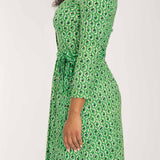 Forever mine placket short jersey dress - Green