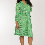 Forever mine placket short jersey dress - Green