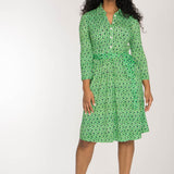 Forever mine placket short jersey dress - Green