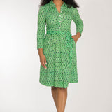 Forever mine placket short jersey dress - Green
