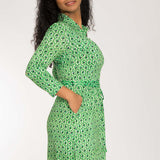 Forever mine placket short jersey dress - Green