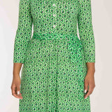 Forever mine placket short jersey dress - Green