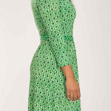 Forever mine placket short jersey dress - Green