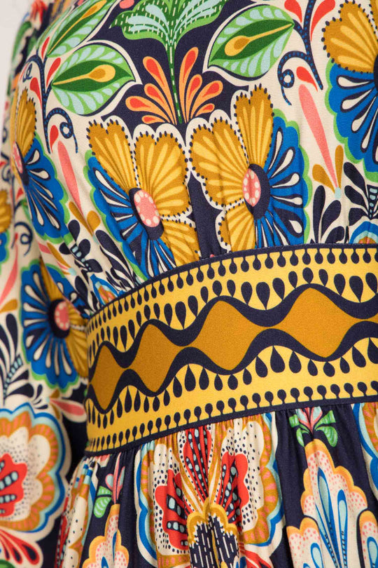 Wow midi jersey dress - Navy folklore