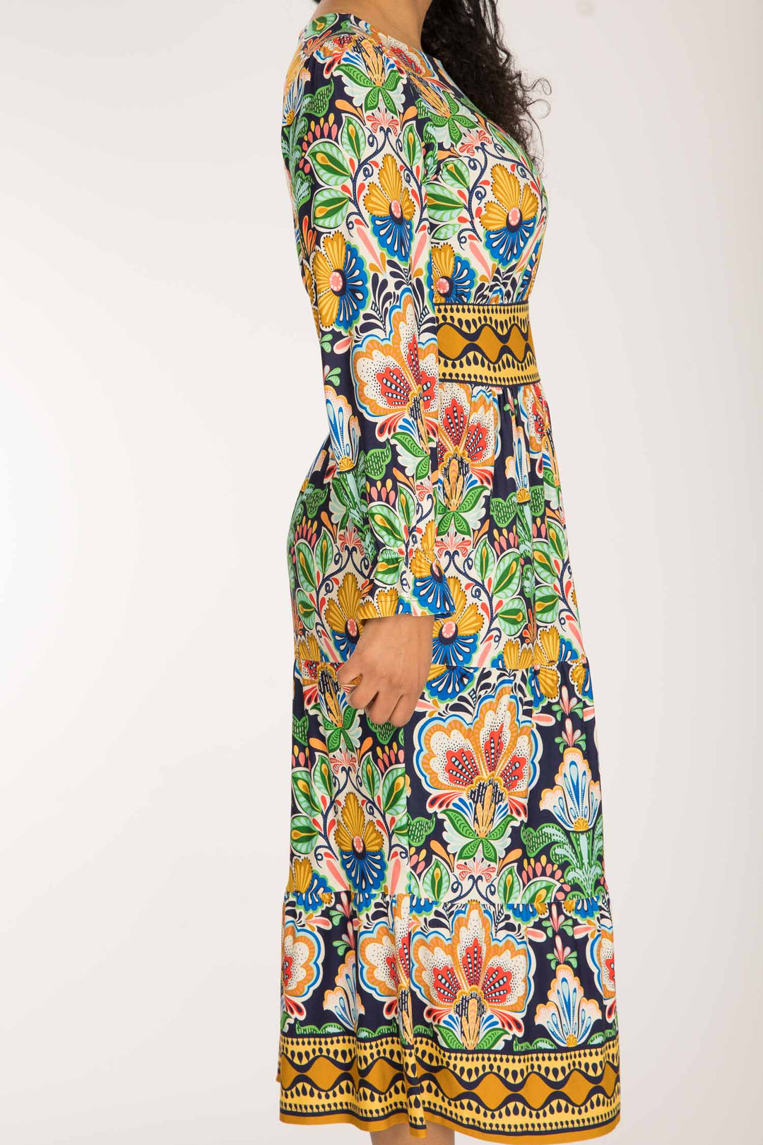 Wow midi jersey dress - Navy folklore
