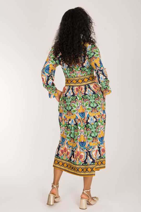 Wow midi jersey dress - Navy folklore