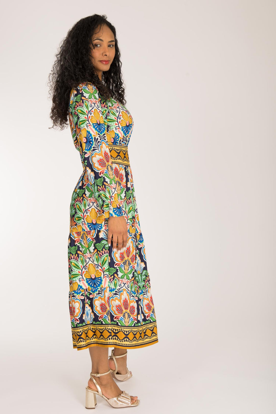 Wow midi jersey dress - Navy folklore