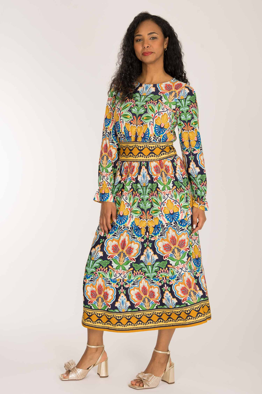 Wow midi jersey dress - Navy folklore