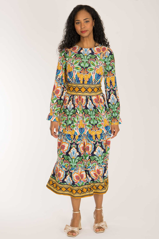 Wow midi jersey dress - Navy folklore