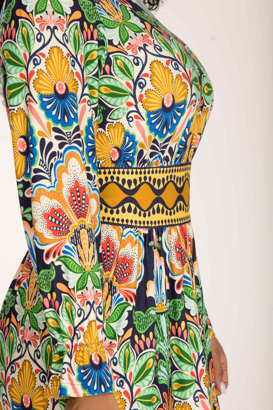 Wow midi jersey dress - Navy folklore